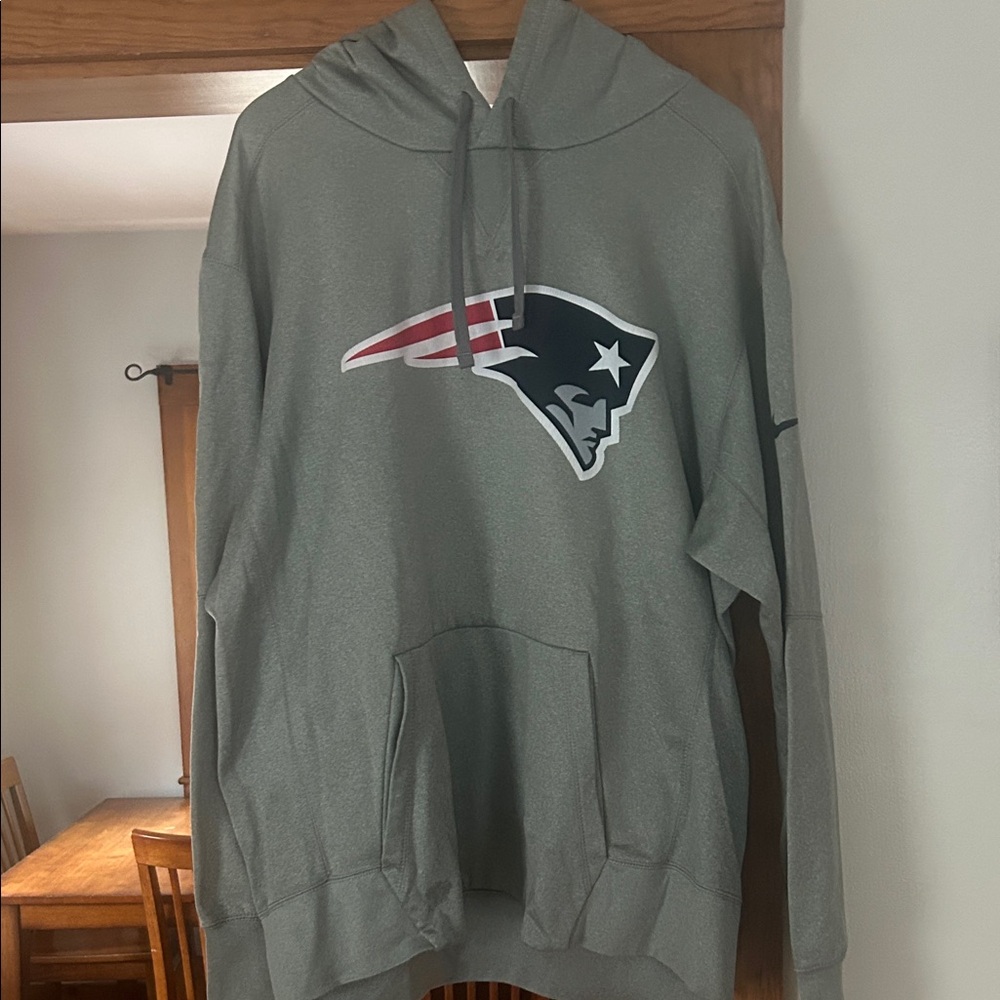 Nike Gray Patriots Logo Hoodie
